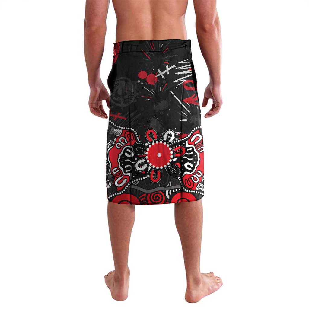 Personalized St Kilda Saints Lavalava Aboriginal Dot Painting Graffiti Style