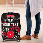 Personalized St Kilda Saints Luggage Cover Aboriginal Dot Painting Graffiti Style