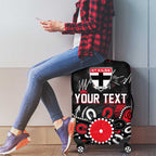 Personalized St Kilda Saints Luggage Cover Aboriginal Dot Painting Graffiti Style
