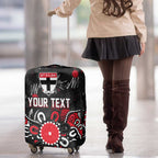 Personalized St Kilda Saints Luggage Cover Aboriginal Dot Painting Graffiti Style