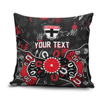 Personalized St Kilda Saints Pillow Cover Aboriginal Dot Painting Graffiti Style