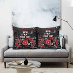 Personalized St Kilda Saints Pillow Cover Aboriginal Dot Painting Graffiti Style