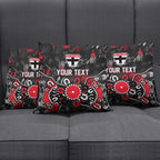 Personalized St Kilda Saints Pillow Cover Aboriginal Dot Painting Graffiti Style