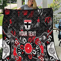 Personalized St Kilda Saints Quilt Aboriginal Dot Painting Graffiti Style