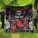 Personalized St Kilda Saints Quilt Aboriginal Dot Painting Graffiti Style
