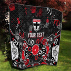 Personalized St Kilda Saints Quilt Aboriginal Dot Painting Graffiti Style
