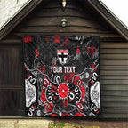 Personalized St Kilda Saints Quilt Aboriginal Dot Painting Graffiti Style