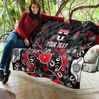 Personalized St Kilda Saints Quilt Aboriginal Dot Painting Graffiti Style