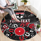 Personalized St Kilda Saints Round Carpet Aboriginal Dot Painting Graffiti Style