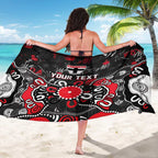 Personalized St Kilda Saints Sarong Aboriginal Dot Painting Graffiti Style