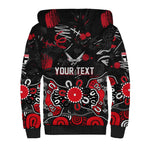 Personalized St Kilda Saints Sherpa Hoodie Aboriginal Dot Painting Graffiti Style