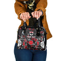 Personalized St Kilda Saints Shoulder Handbag Aboriginal Dot Painting Graffiti Style