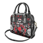 Personalized St Kilda Saints Shoulder Handbag Aboriginal Dot Painting Graffiti Style