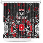 Personalized St Kilda Saints Shower Curtain Aboriginal Dot Painting Graffiti Style