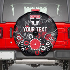 Personalized St Kilda Saints Spare Tire Cover Aboriginal Dot Painting Graffiti Style