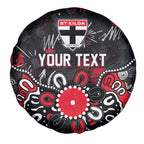 Personalized St Kilda Saints Spare Tire Cover Aboriginal Dot Painting Graffiti Style
