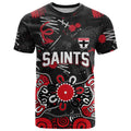 Personalized St Kilda Saints T Shirt Aboriginal Dot Painting Graffiti Style