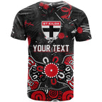 Personalized St Kilda Saints T Shirt Aboriginal Dot Painting Graffiti Style