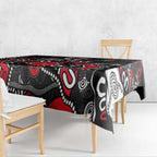 Personalized St Kilda Saints Tablecloth Aboriginal Dot Painting Graffiti Style