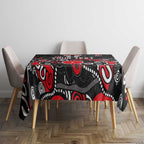 Personalized St Kilda Saints Tablecloth Aboriginal Dot Painting Graffiti Style