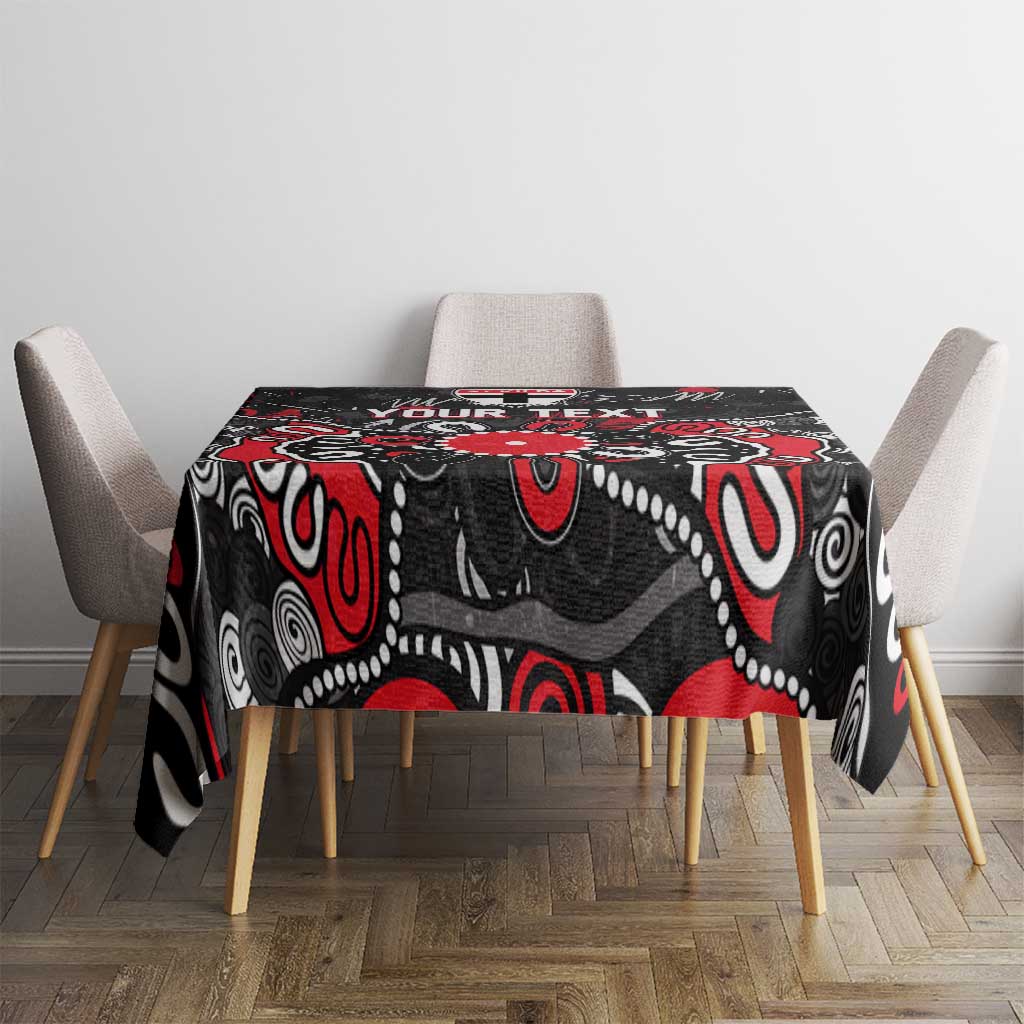Personalized St Kilda Saints Tablecloth Aboriginal Dot Painting Graffiti Style