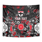 Personalized St Kilda Saints Tapestry Aboriginal Dot Painting Graffiti Style