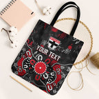 Personalized St Kilda Saints Tote Bag Aboriginal Dot Painting Graffiti Style