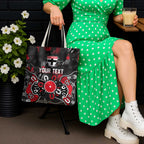 Personalized St Kilda Saints Tote Bag Aboriginal Dot Painting Graffiti Style