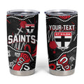 Personalized St Kilda Saints Tumbler Cup Aboriginal Dot Painting Graffiti Style