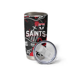 Personalized St Kilda Saints Tumbler Cup Aboriginal Dot Painting Graffiti Style