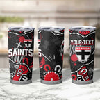 Personalized St Kilda Saints Tumbler Cup Aboriginal Dot Painting Graffiti Style