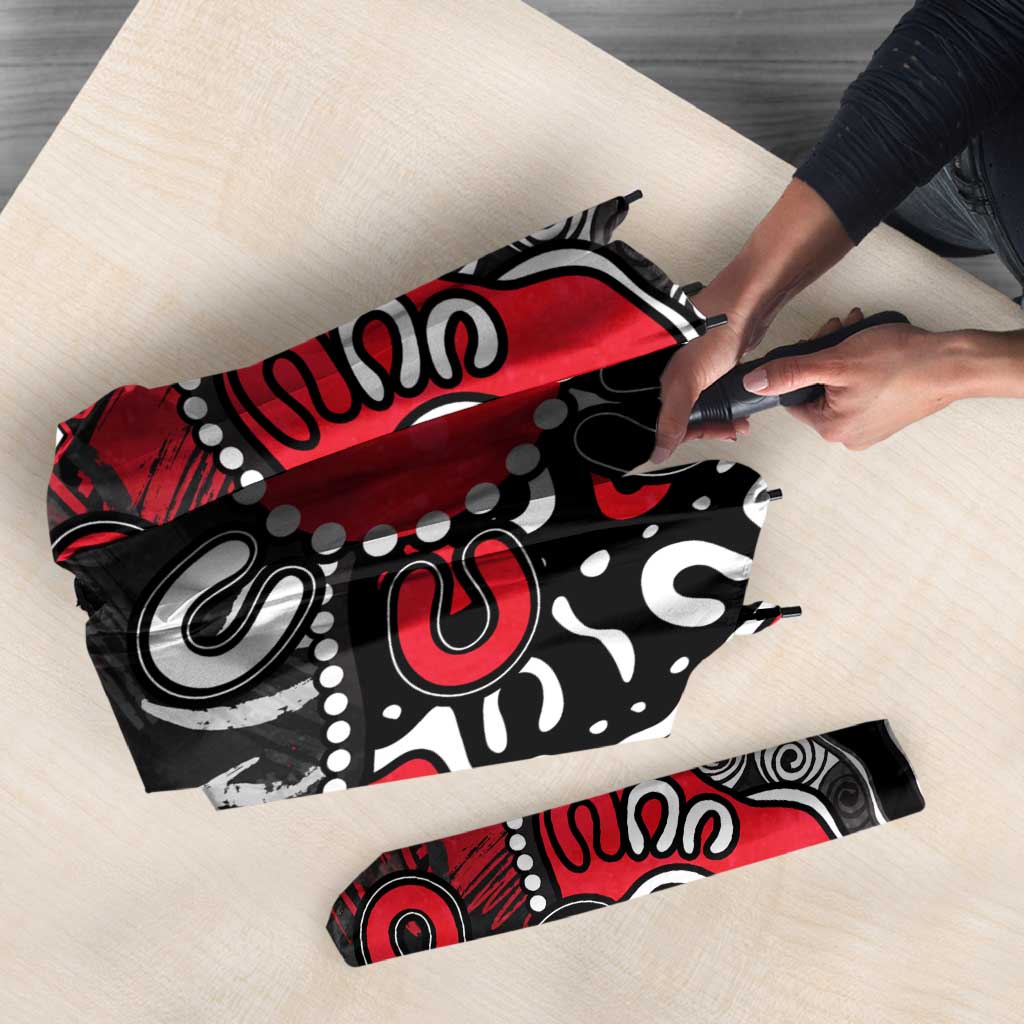 Personalized St Kilda Saints Umbrella Aboriginal Dot Painting Graffiti Style