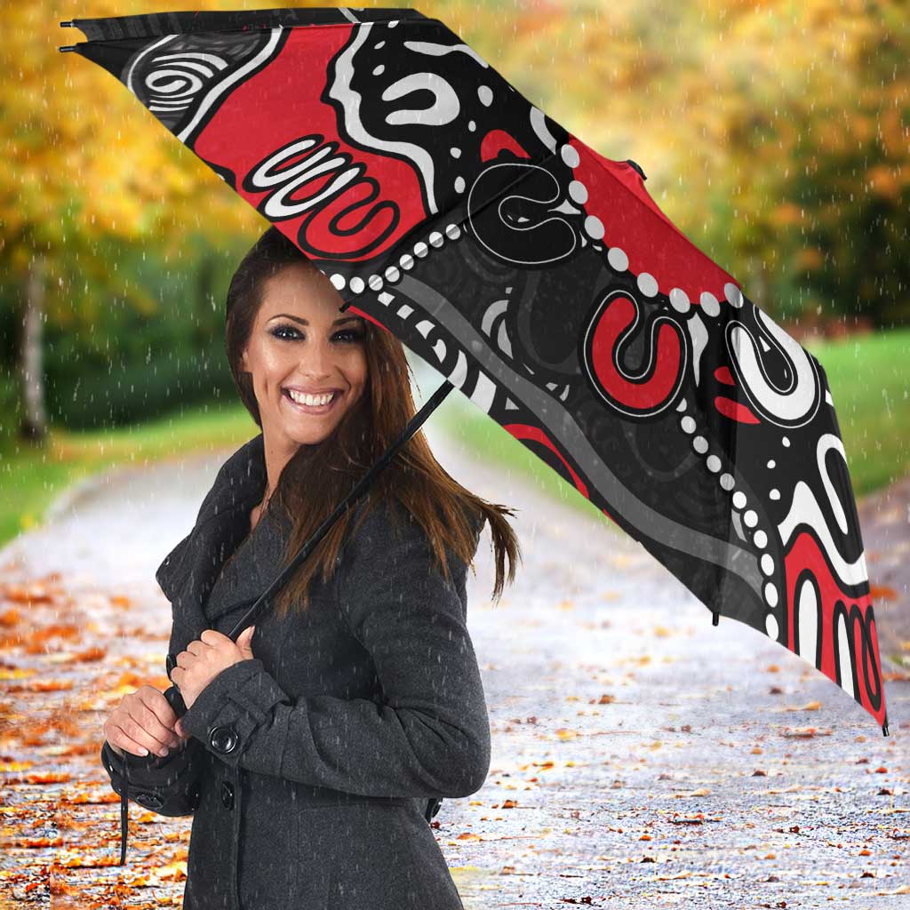 Personalized St Kilda Saints Umbrella Aboriginal Dot Painting Graffiti Style