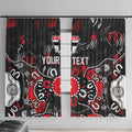 Personalized St Kilda Saints Window Curtain Aboriginal Dot Painting Graffiti Style