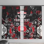 Personalized St Kilda Saints Window Curtain Aboriginal Dot Painting Graffiti Style