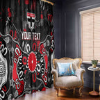 Personalized St Kilda Saints Window Curtain Aboriginal Dot Painting Graffiti Style