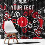 Personalized St Kilda Saints Window Curtain Aboriginal Dot Painting Graffiti Style