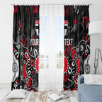 Personalized St Kilda Saints Window Curtain Aboriginal Dot Painting Graffiti Style