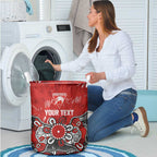 Personalized Sydney Swans Laundry Basket Aboriginal Dot Painting Graffiti Style