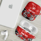 Personalized Sydney Swans AirPods Case Aboriginal Dot Painting Graffiti Style