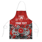 Personalized Sydney Swans Apron Aboriginal Dot Painting Graffiti Style