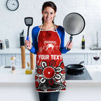 Personalized Sydney Swans Apron Aboriginal Dot Painting Graffiti Style