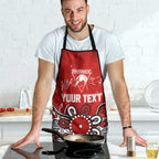 Personalized Sydney Swans Apron Aboriginal Dot Painting Graffiti Style
