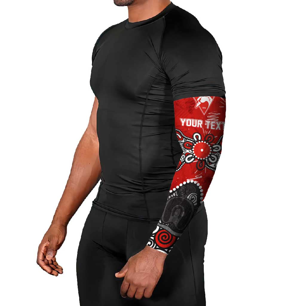 Personalized Sydney Swans Arm Sleeves Aboriginal Dot Painting Graffiti Style