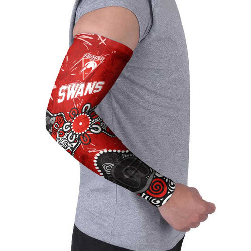 Personalized Sydney Swans Arm Sleeves Aboriginal Dot Painting Graffiti Style