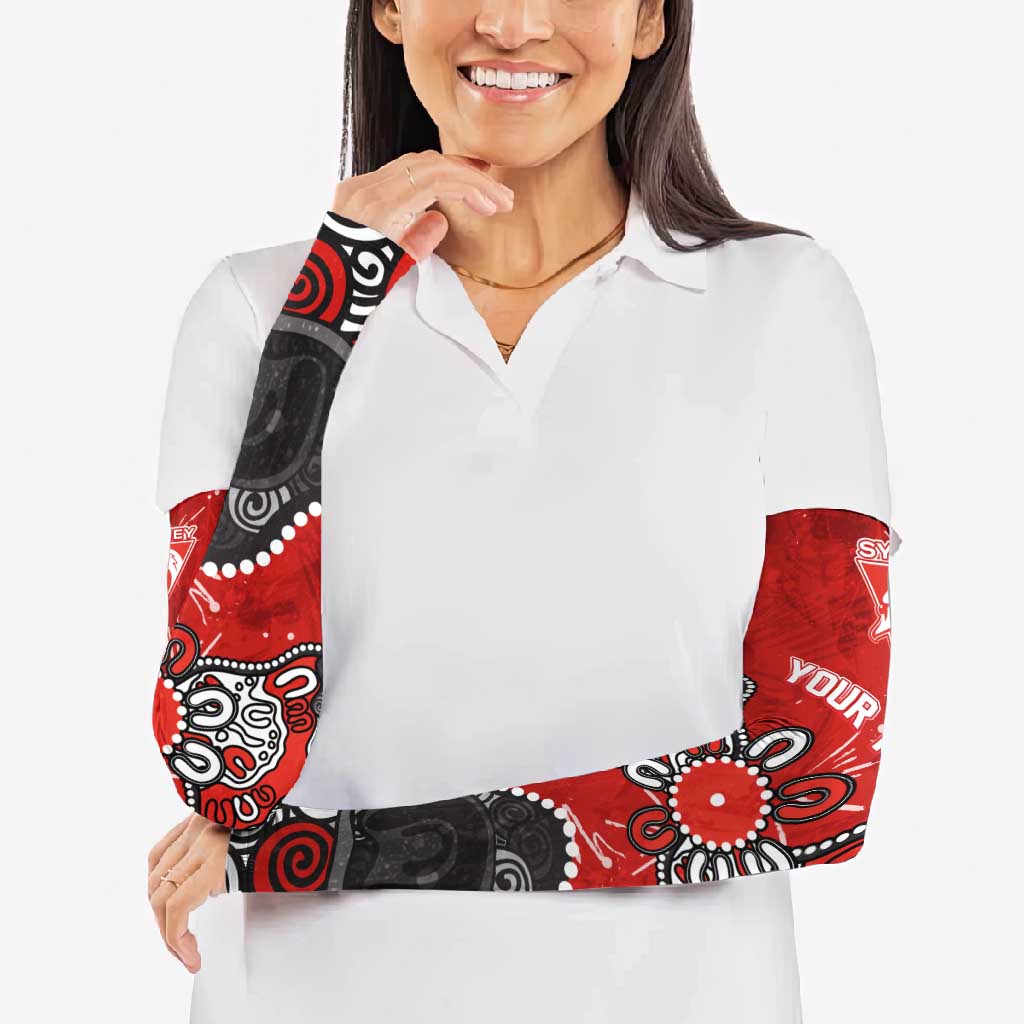 Personalized Sydney Swans Arm Sleeves Aboriginal Dot Painting Graffiti Style
