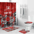 Personalized Sydney Swans Bathroom Set Aboriginal Dot Painting Graffiti Style