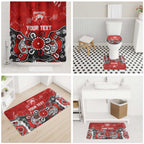 Personalized Sydney Swans Bathroom Set Aboriginal Dot Painting Graffiti Style