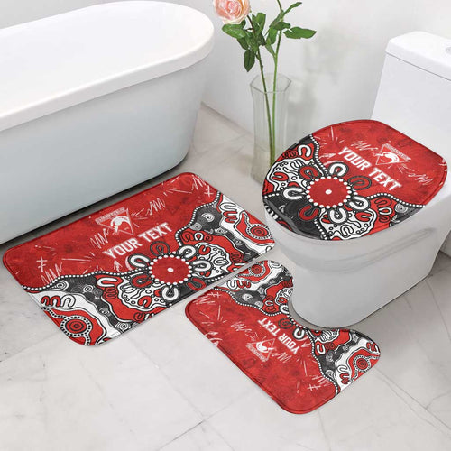Personalized Sydney Swans Bathroom Set Aboriginal Dot Painting Graffiti Style
