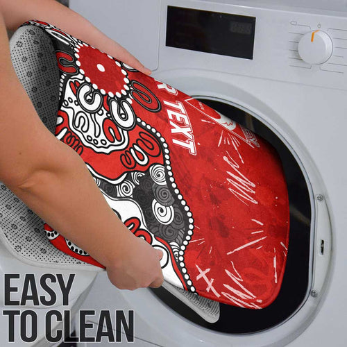 Personalized Sydney Swans Bathroom Set Aboriginal Dot Painting Graffiti Style